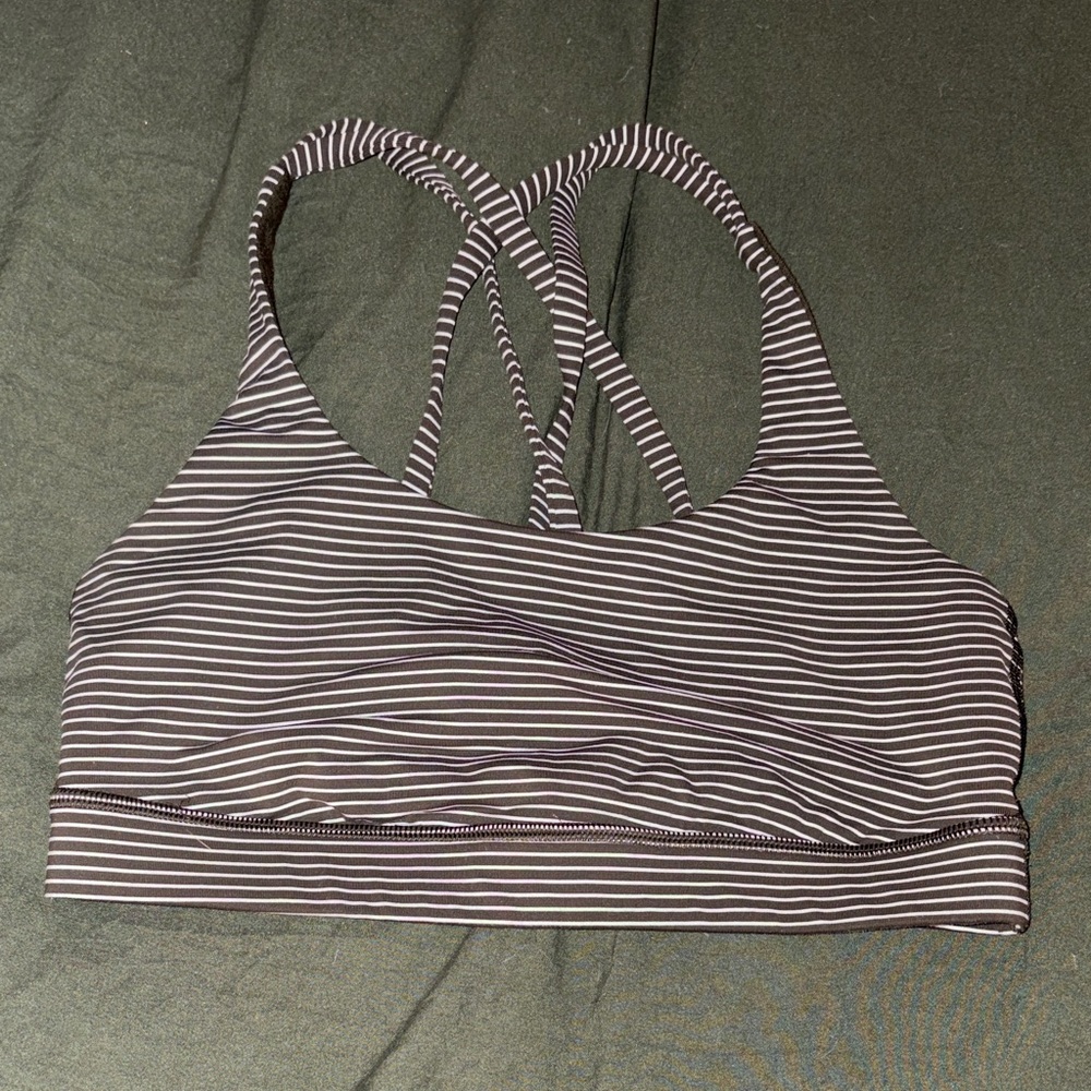 lululemon athletica Striped Black and White Sports Bra